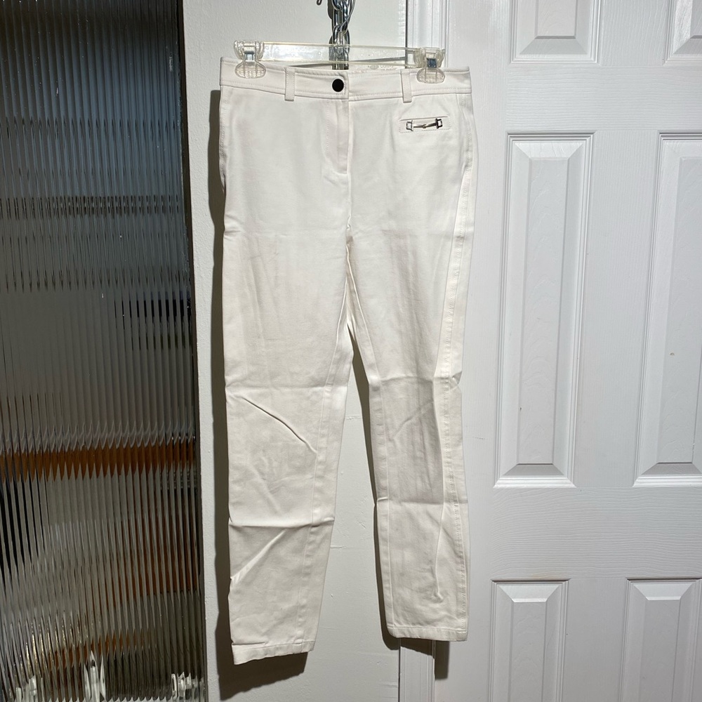 White Pant with Hardware Detail